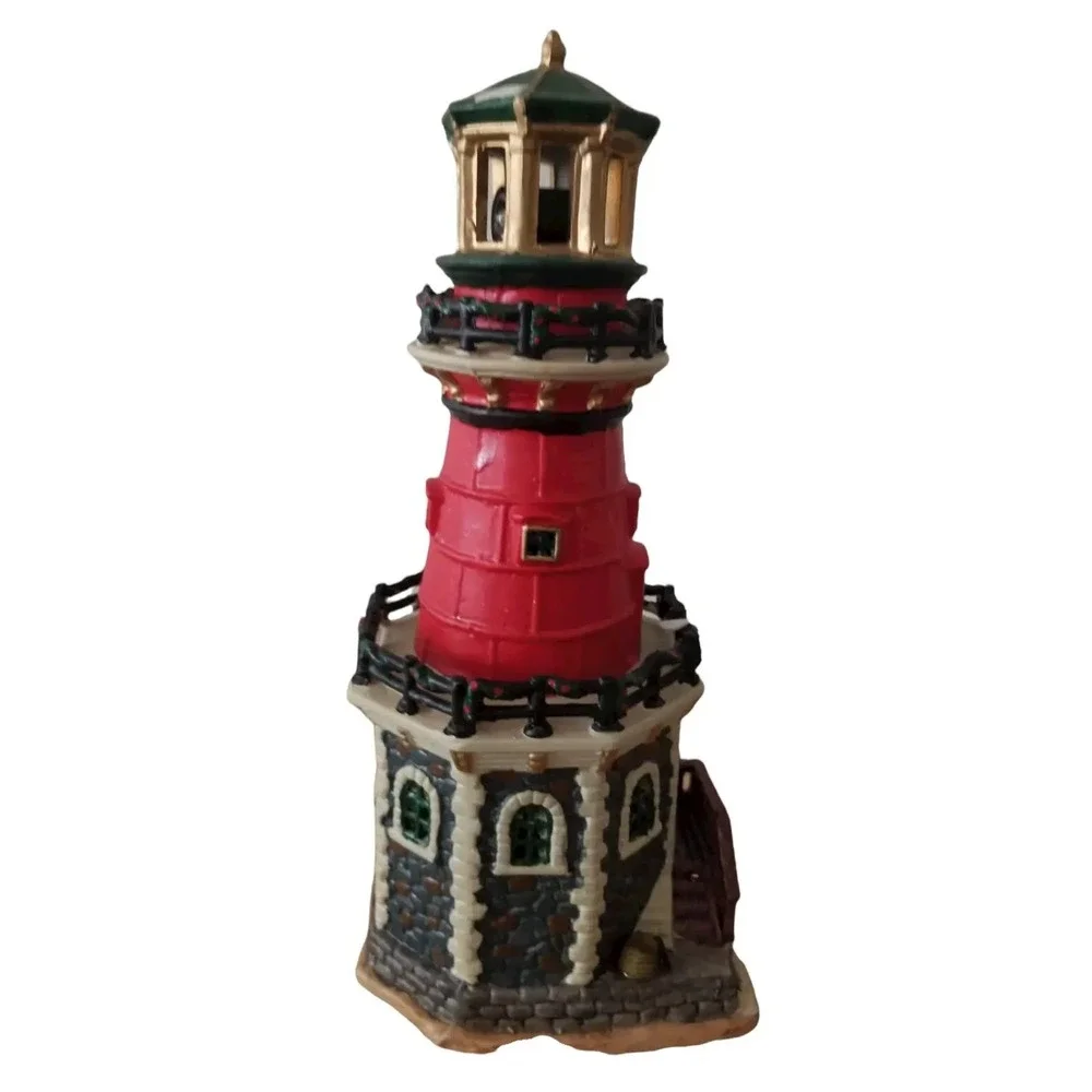 Lighthouse Light Up Style Electrical Figurine Height 9.5 in Christmas